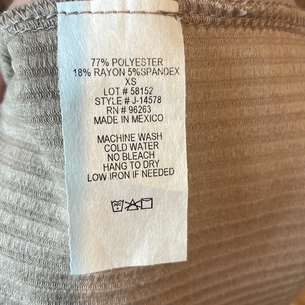 NWT Olivia Rae Size XS Taupe Sleeveless Turtleneck MIdi Dress